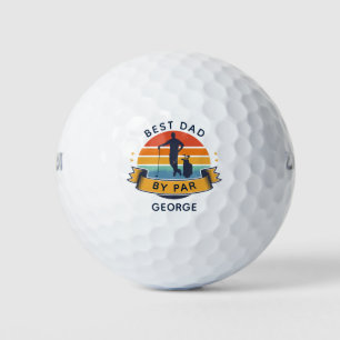 Balles De Golf Fête des pères Best Papa Par Par Retro Custom Spor