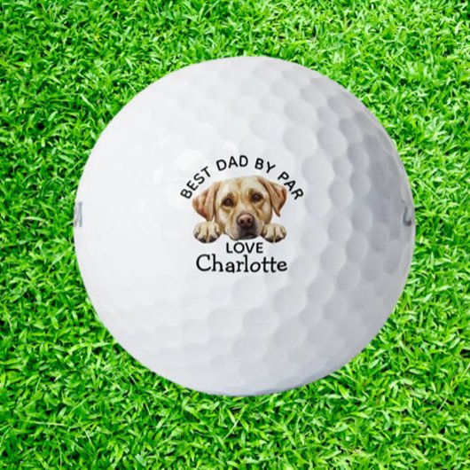 Balles De Golf Fête des pères Golden Labrador Puppy