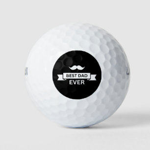 Balles De Golf Fête des Pères MEILLEUR PÈRE JAMAIS Typo avec Mous
