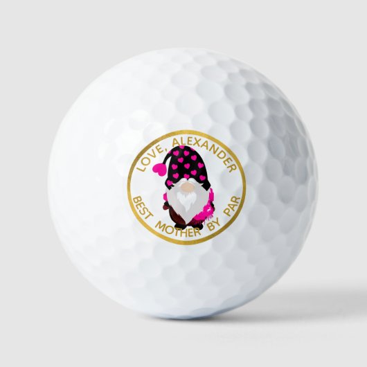 Balles De Golf Fête des Valentines Meilleure mère par Par Gnome (Recto)