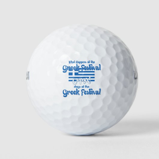 Balles De Golf fête grecque (Devant)