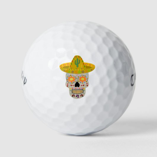 Balles De Golf Fête mexicaine du crâne mort (Devant)