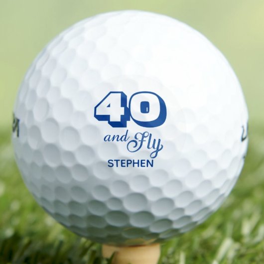 Balles De Golf Fête moderne de 40e anniversaire simples boules de