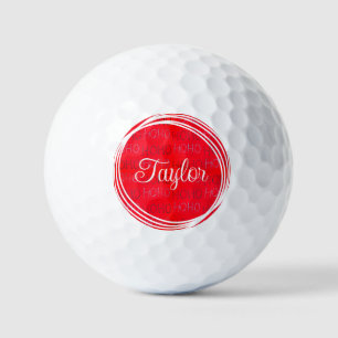 Balles De Golf Fête rouge vif Hohoho motifs marque - verres