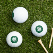 Balles De Golf Fêtes d'hiver vert foncé plaid (Herbe in situ)