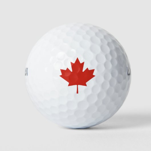 Balles De Golf Feuille d'érable rouge du Canada (Devant)