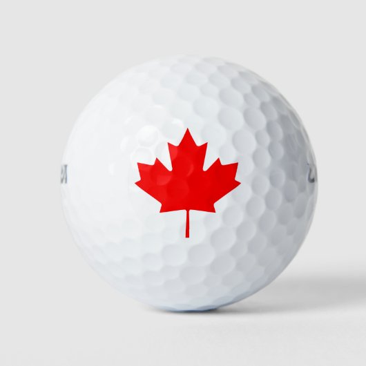 Balles De Golf Feuille d'érable rouge du drapeau canadien (Devant)