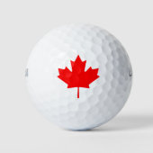 Balles De Golf Feuille d'érable rouge du drapeau du Canada (Devant)