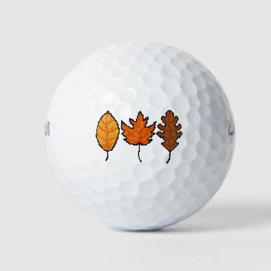 Balles De Golf Feuilles de pixel d'automne (Devant)