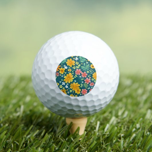 Balles De Golf Feuilles tropicaux et motif de fleurs (T-shirt Insitu)
