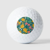 Balles De Golf Feuilles tropicaux et motif de fleurs (Recto)