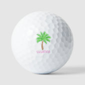 Balles De Golf Fibres de carbone personnalisées Preppy Palm Tree (Recto)