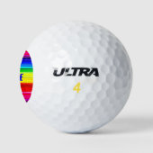 Balles De Golf FIDE Rainbow Stipes Gay LBGQT (Logo)