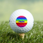 Balles De Golf FIDE Rainbow Stipes Gay LBGQT (T-shirt Insitu)