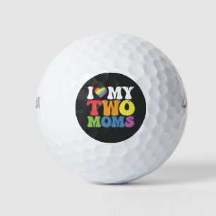 Balles De Golf Fierté LGBT J'Aime Mes Deux Moms Soutien Lesbien G