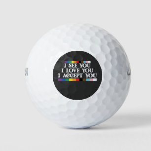 Balles De Golf Fierté LGBT Je Vois L'Amour Accepter Votre Soutien