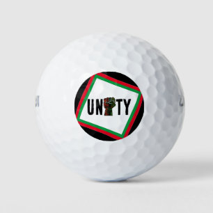 Balles De Golf fierté noire drapeau rouge vert poing panafricain