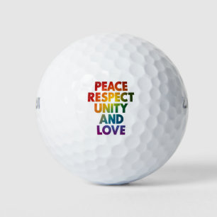 Balles De Golf Fierté Paix Respect Unité Et Amour 
