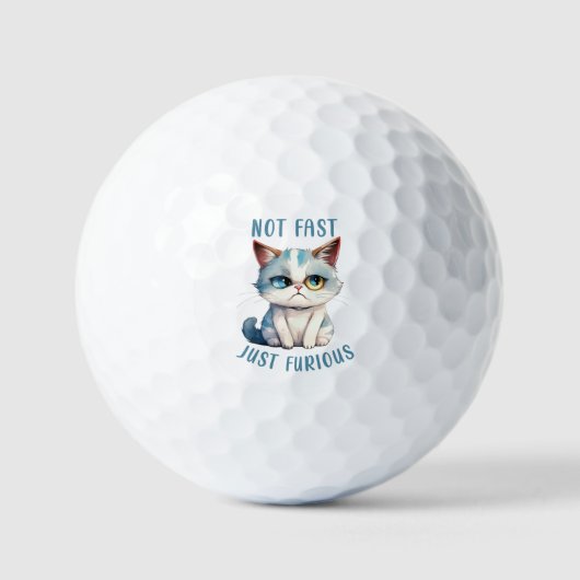 Balles De Golf Fiery Feline Spirit - Sassy Angry Cat Design (Recto)
