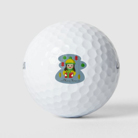 Balles De Golf Fille avec boîte cadeau de Noël (Devant)