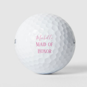Balles De Golf Fille de souvenir d'honneur rose et blanc