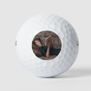 Balles De Golf Fille Lire un livre (Reculer sur un Divan)