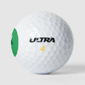 Balles De Golf Fille mignonne Monogramme vert Nom + Initiale (Logo)