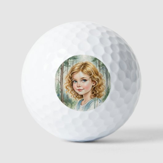Balles De Golf Filles personnalisées Visage Drôle Fête Personnali (Recto)