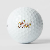 Balles De Golf Filles prénommées Hazel, (Recto)