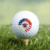 Balles De Golf Flag of Detroit, Michigan Golf Balls (T-shirt Insitu)