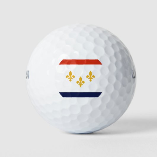 Balles De Golf Flag of New Orleans, Louisiana Golf Balls (Devant)