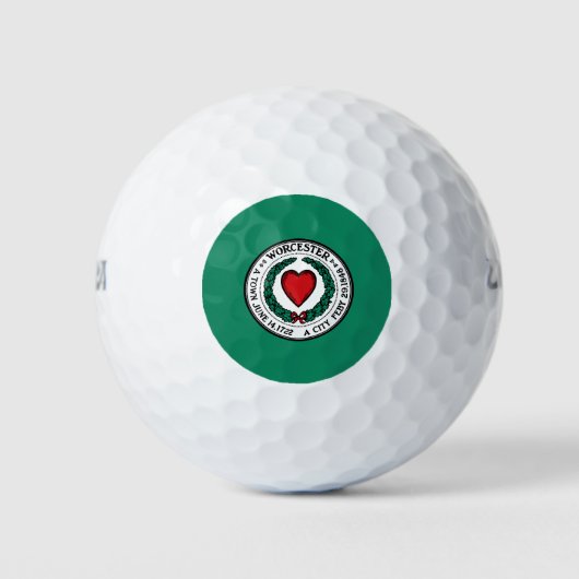 Balles De Golf Flag of Worcester, Massachusetts Golf Balls (Devant)