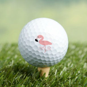 Balles De Golf Flamant rose Conception Monogramme