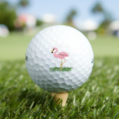 Balles De Golf Flamant rose Dans L'Herbe