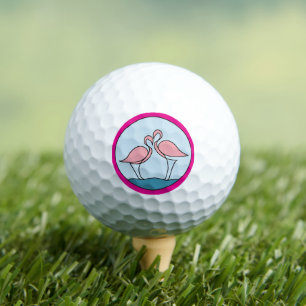 Balles De Golf Flamant rose de votre entreprise Rond Logo Art ros