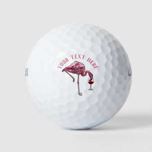 Balles De Golf Flamant rose personnalisé Boisson de vin nouveauté