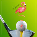 Balles De Golf Flamant rose rose mou Monogramme<br><div class="desc">Flamingo rose mignon dans l'aquarelle style art. Parfait pour votre séjour sur le terrain de golf. Monogramme avec nom. Parfait pour les golfeurs qui aiment le golf.</div>