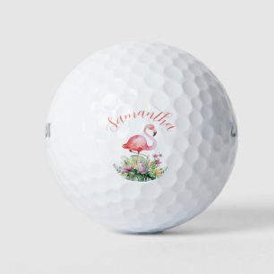 Balles De Golf Flamant rose rose personnalisé Tropical