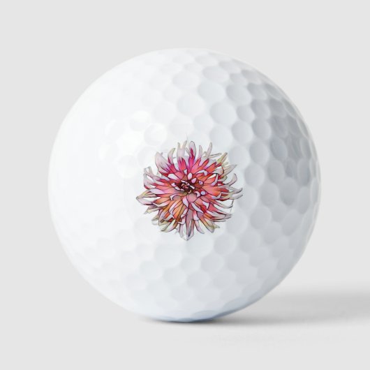 BALLES DE GOLF FLEUR DE DAHLIA (Recto)