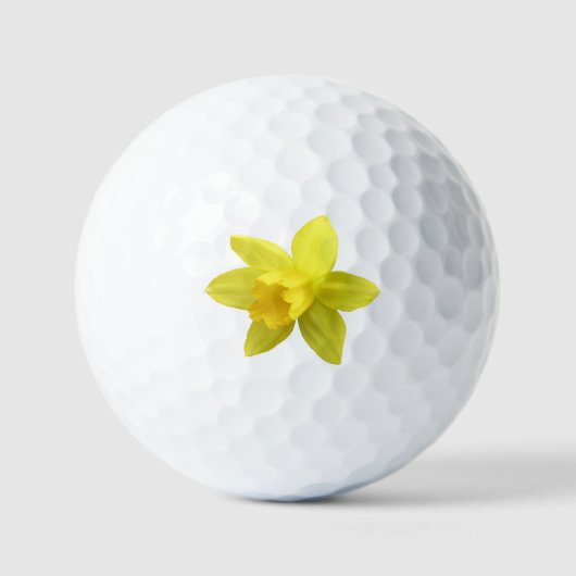 Balles De Golf Fleur de jonquille jaune (Recto)