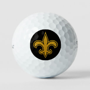 Balles De Golf Fleur De Lis Française Or et Noir