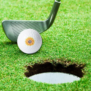 Balles De Golf Fleur de monogramme