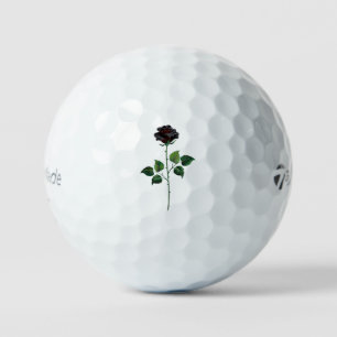 Balles De Golf Fleur de rose noire