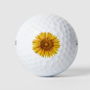 Balles De Golf Fleur de tournesol vintage joyeuse
