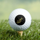 Balles De Golf Fleur d'or fausse de luxe abstrait (T-shirt Insitu)