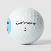 Balles De Golf Fleur Fier D'Être Gay Et Noir Balls De Golf (Logo)