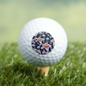 Balles De Golf Fleur Lilly Rose Motif sans couture. (T-shirt Insitu)