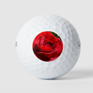 Balles De Golf Fleur rose rouge vif Belle florale