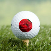 Balles De Golf Fleur rose rouge vif Belle florale (T-shirt Insitu)