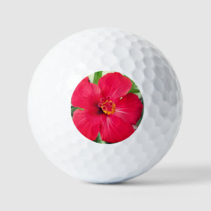 Balles De Golf Fleur rouge de Hibiscus Rosa-sinensis